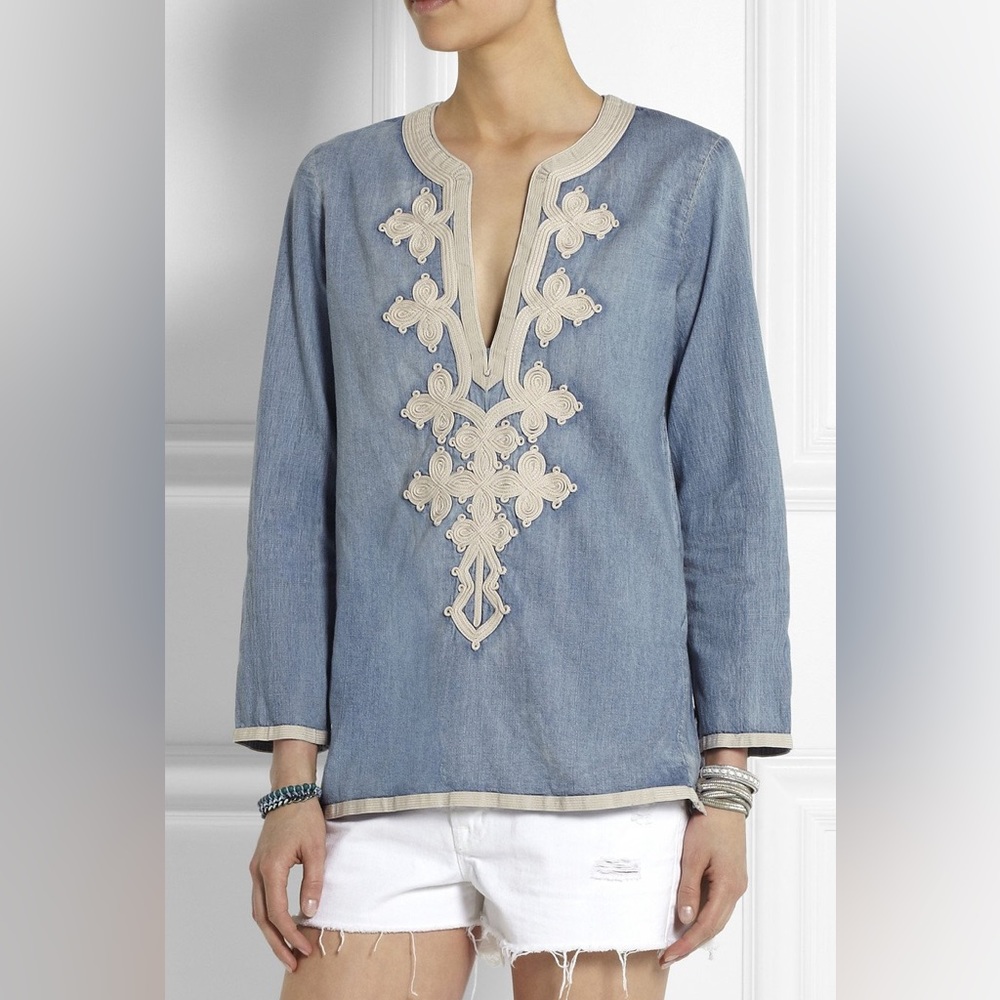 J. Crew embroidered tunic